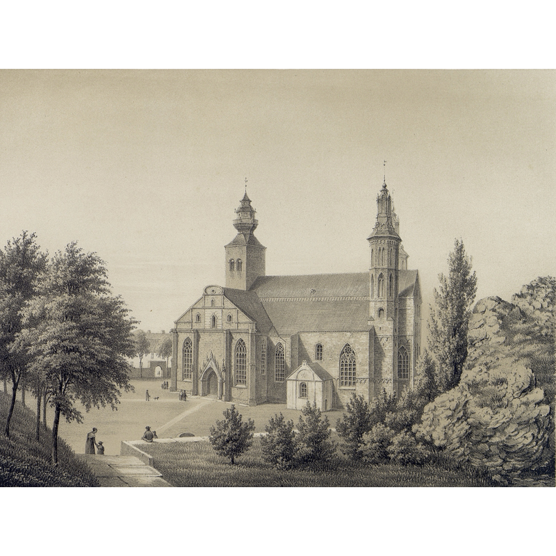 Source caption: "Litografi av Pehr Arvid Säve från boken och planschverket "Gotland och Wisby i taflor" från 1858"