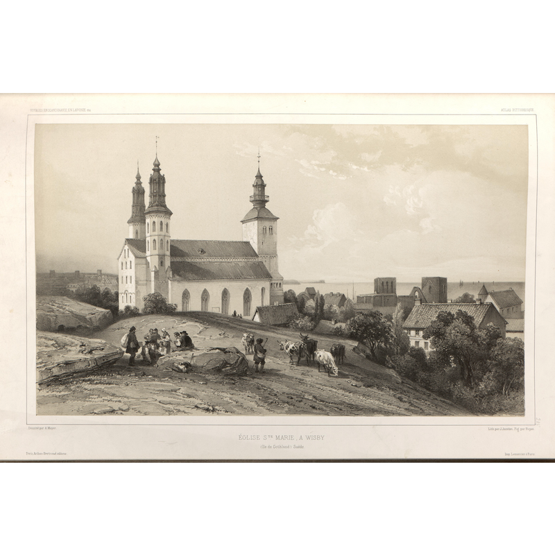 Source caption: "Illustrasjon hentet fra boken "Voyages de la Commission scientifique du Nord, en Scandinavie, en Laponie, au Spitzberg et aux Feröe" av ukjent forfatter og utgitt av Arthus BertrandParis : Arthus Bertrand, [1852] (Paris, [1852])"