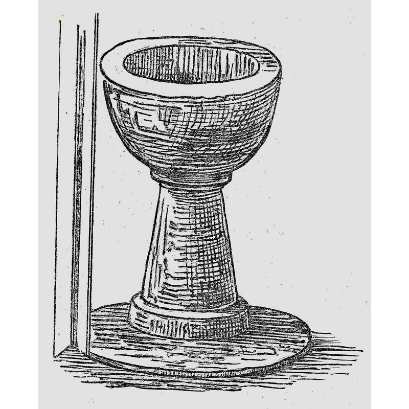Source caption: "Dopfunt i Glanshammars kyrka."