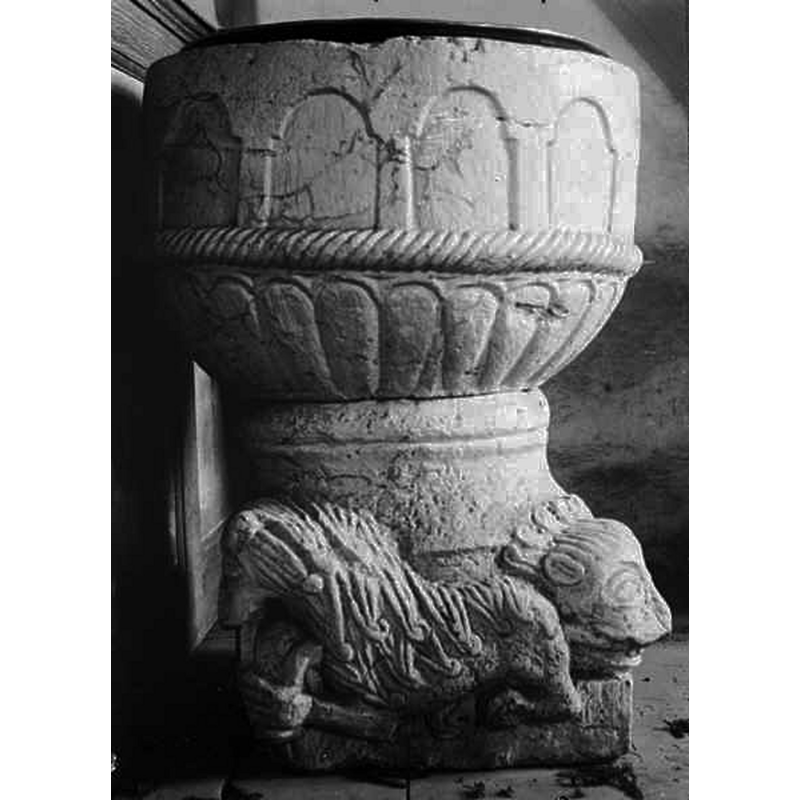 Source caption: "Blentarps kyrka [...] Dopfunt."