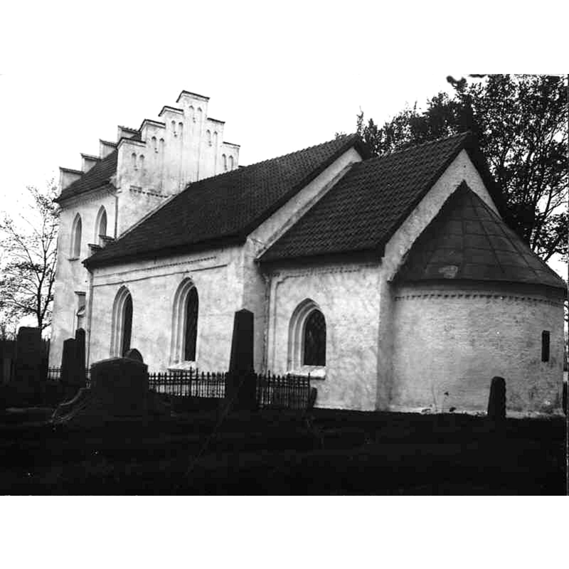 Source caption: "Felestads kyrka [...] Kyrkan från sydöst."