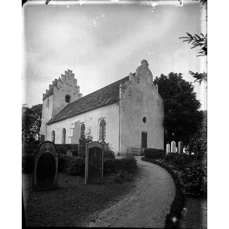 the medieval church of Fosie in 1891; it would be re-built in 1896 with a loss of its medieval character