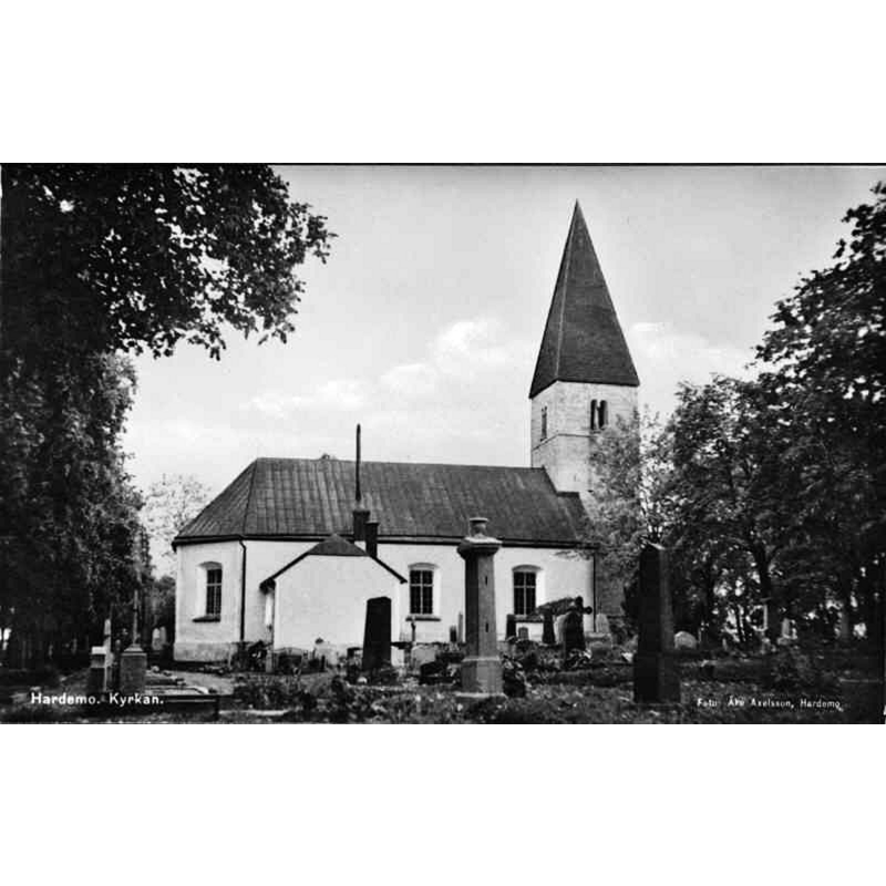 Source caption: "Hardemo kyrka [...] Kyrkan från norr."