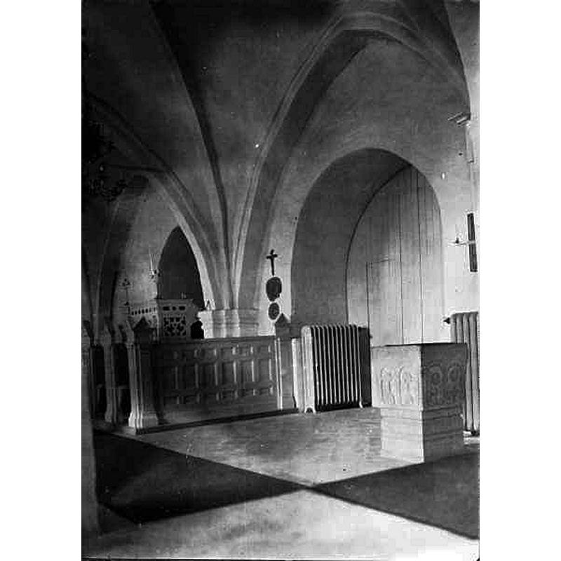 Source caption: "Gärdslövs kyrka [...] Bågöppningen mot tillbyggnaden i norr."