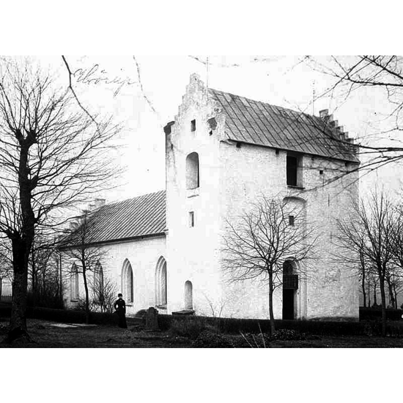 Source caption: "Hörups kyrka [...] Kyrkan från nordväst."