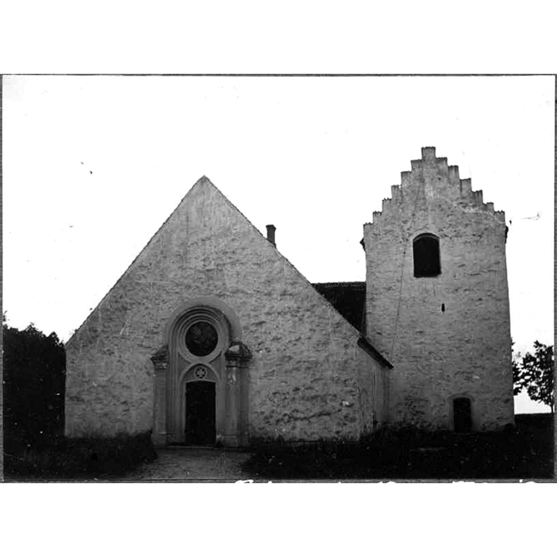 Source caption: "Kiaby kyrka [...] Kyrkan från norr."