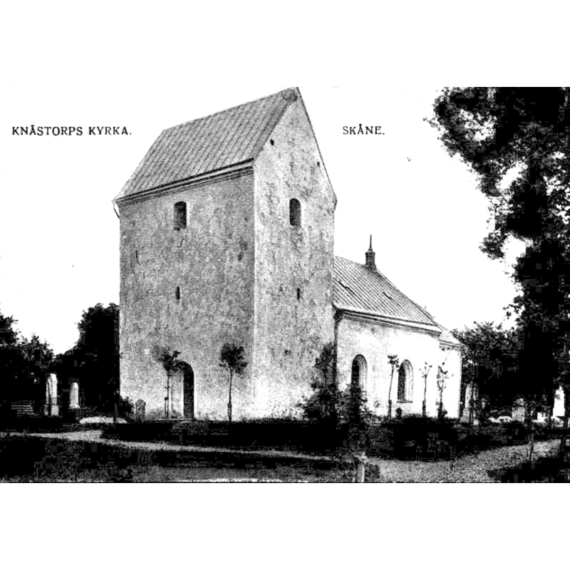 Source caption: "Knästorps kyrka [...] Kyrkan från sydväst."