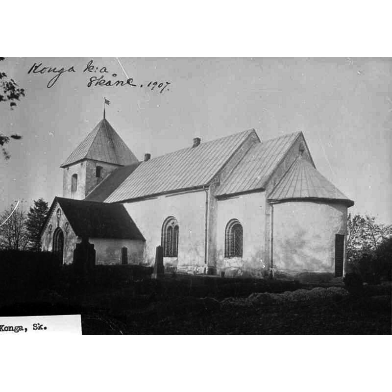 Source caption: "Kinga kyrka [...] Kyrkan från sydöst."