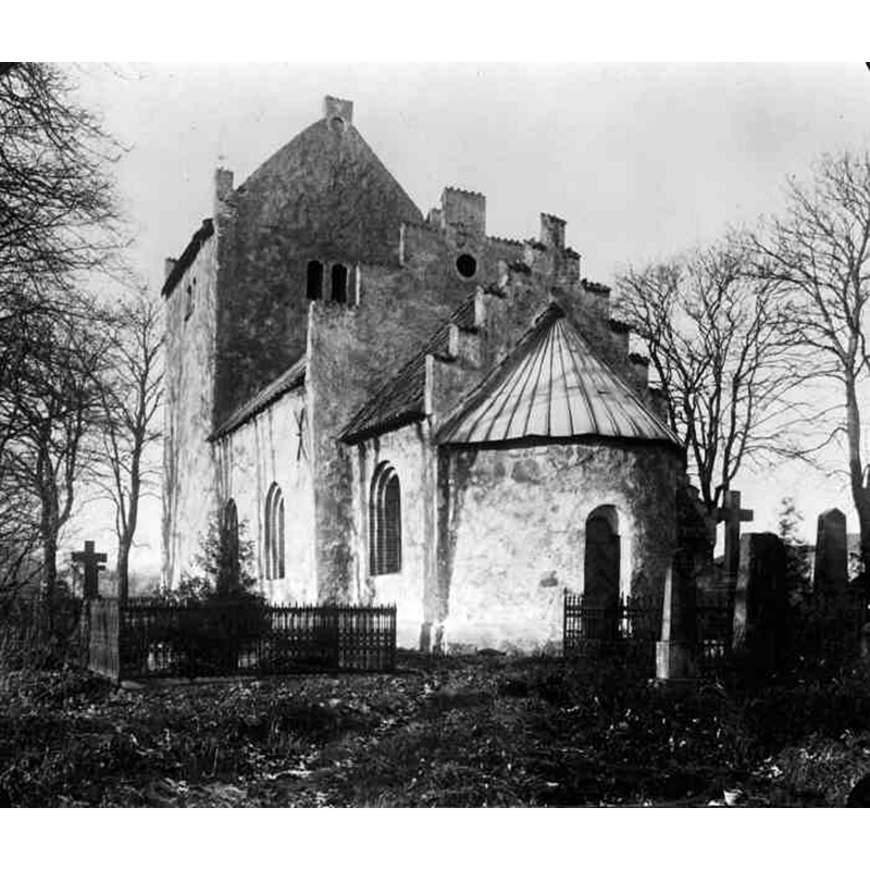 Source caption: "Kävlinge gamla kyrka [...] Kyrkan från sydöst."