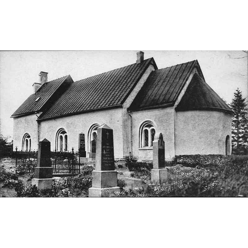 Source caption: "Linderöds kyrka [...] Kyrkan från sydöst."