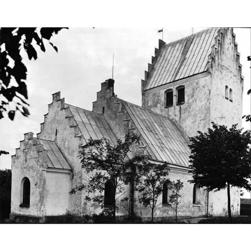 Source caption: "Nymö kyrka [...] Kyrkan från nordöst."