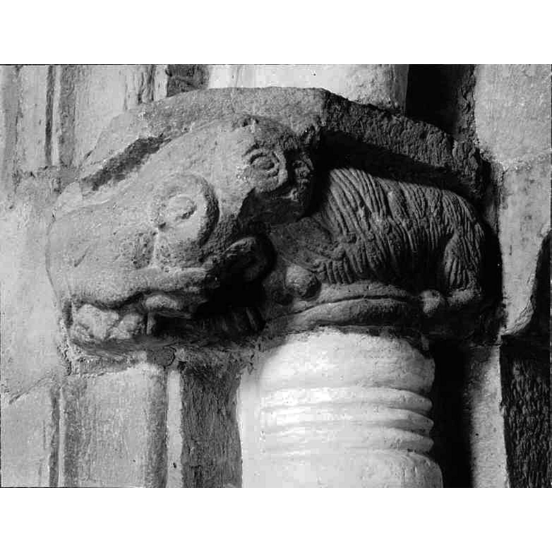 Source caption; "Oxie kyrka [...] Detalj av portalen."