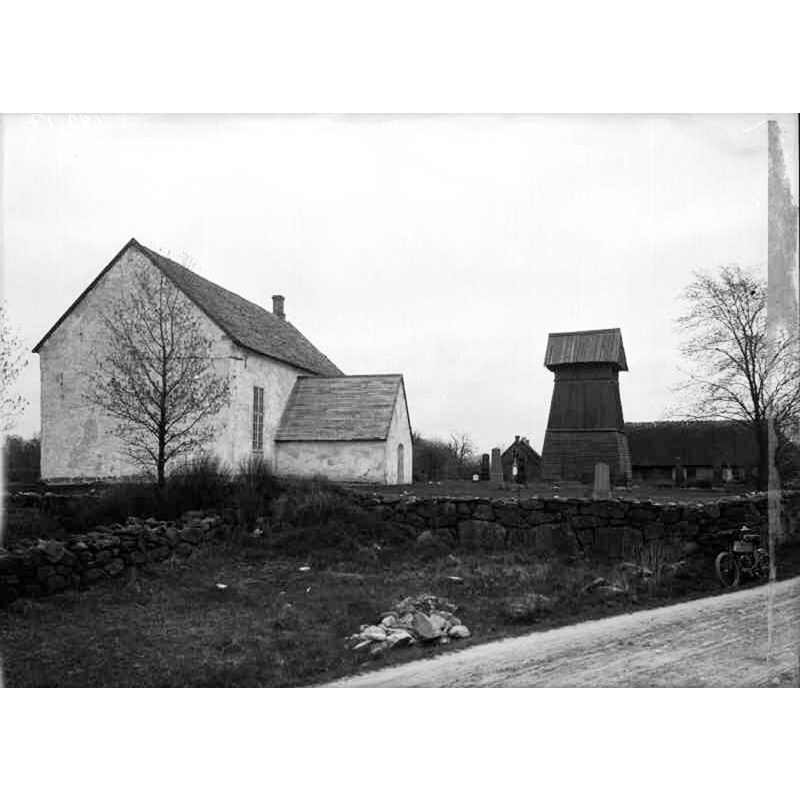 Source caption: "Perstrps kyrka [...] Kyrkan från väster."
