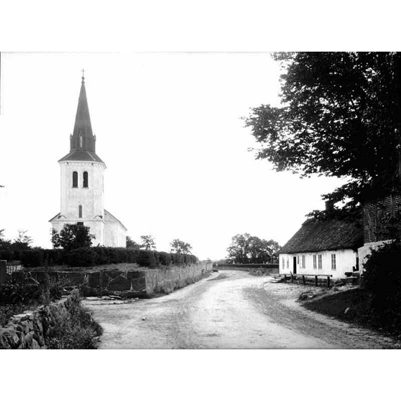 Source caption: "Rörums kyrka [...] Kyrkan från väster." -- the new church, consecrated 1880