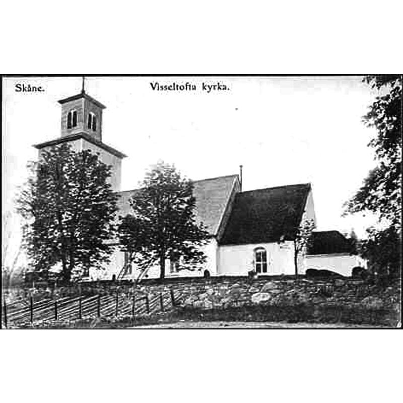 Source caption: "Visseltofta kyrka [...] Kyrkan från söder."