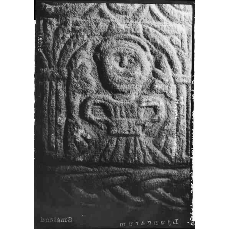 Source caption: "Jönköping, Ljungarums kyrka [...] Dopfunt, sandsten, Bestiarius skola, början av 1200-talet, detalj."