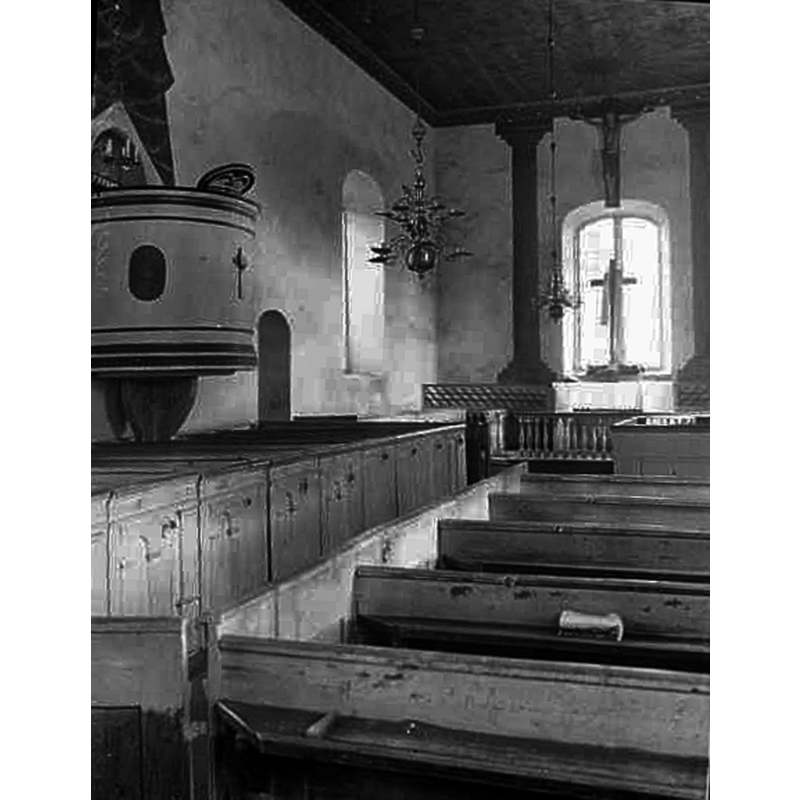 Source caption: "Skepperstads kyrka [...] Interiör mot nordöst."