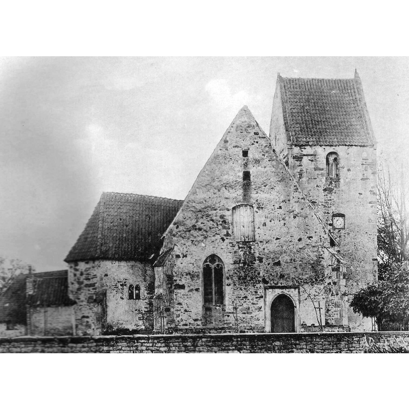 Source caption: "St. Peter und Paul Veltheim" -- showing the church before it was totally renovated and its orientation changed in 1896