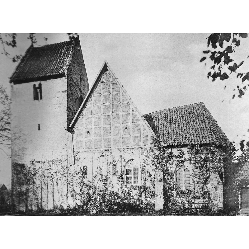 Source caption: "St. Peter und Paul Veltheim" -- showing the church before it was totally renovated and its orientation changed in 1896