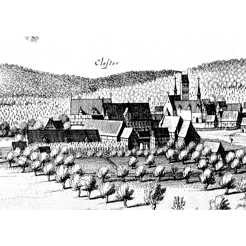 Source caption: "Cloſter vnd Flecken Lamſspring / Im Stifft Hiltesheim"