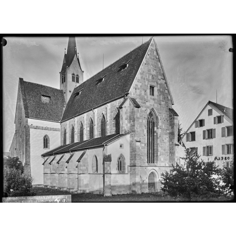 Source caption: "Kappel, Klosterkirche, vue partielle extérieure; Vue extérieure de l'abbatiale de Kappel"