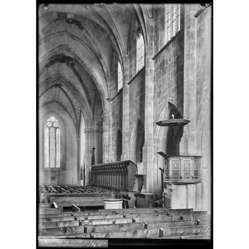 Source caption: "Kappel, Klosterkirche, vue partielle intérieure; Vue intérieure de l'abbatiale de Kappel"