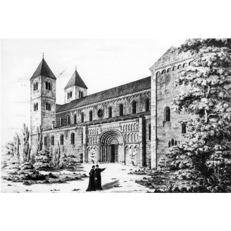 Source caption: "St. Jakob (Schottenkirche), Regensburg, view from northwest."