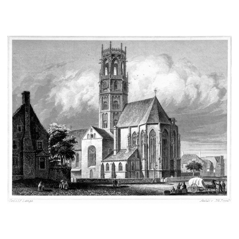 Source caption: "POPPEL(1852) p2.633 MÜNSTER, ST. LUDGERTKIRCHE"