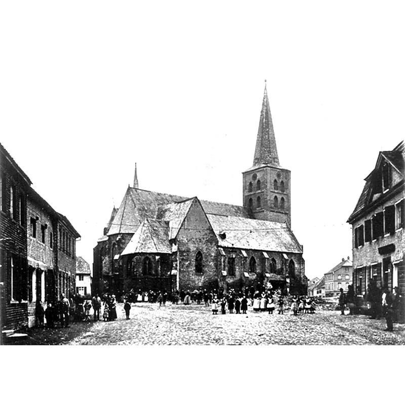 showing the old church in 1896, just before its demolition