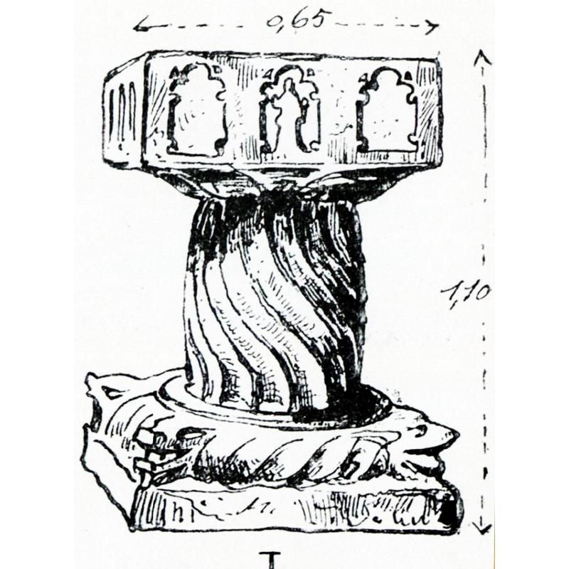 image source unknown/NA -- it may be from a ca. 1896 drawing by Leopol Sclosse, Rumbeke parish priest [cf. FontNotes]