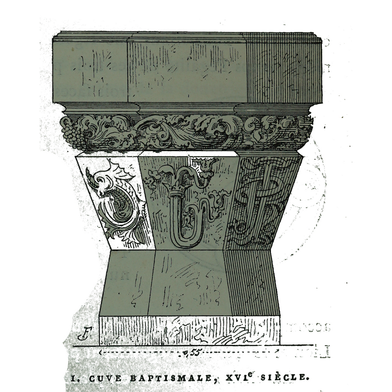 Source caption: "Courtaoult par un dessin de Fichot. 1886. Charles Fichot, pour le versement et les modifications G.Garitan"