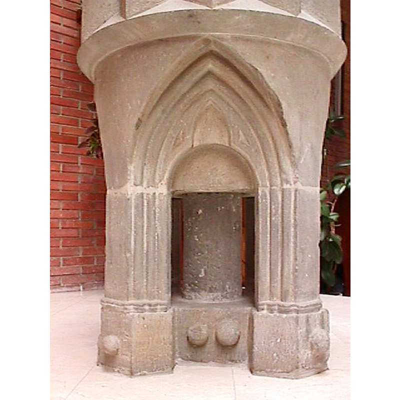 one on each side of the lower basin sides/underbowl