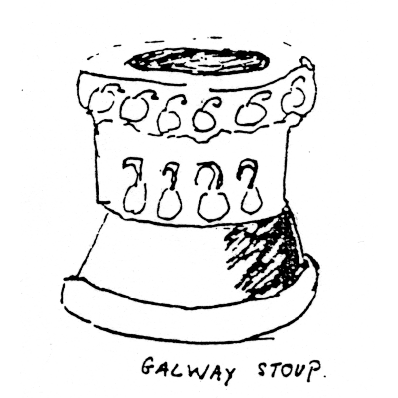 two rows of, perhaps, stylised bird motifs; one around the basin, the other lower down