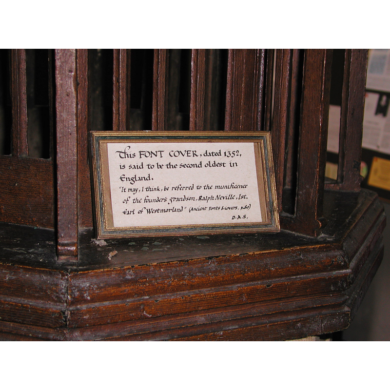 the label refers to D.A.S. "Ancient fonts and covers", p. 80