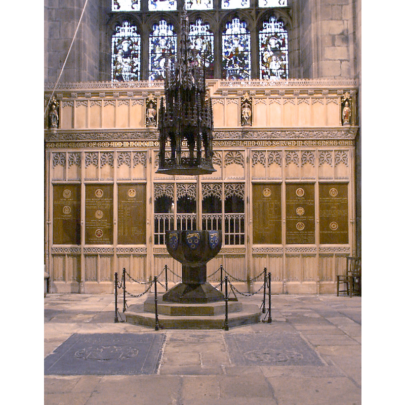 at the west end of the nave