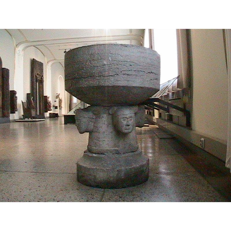 on the stem of the base, at 90-degree angles