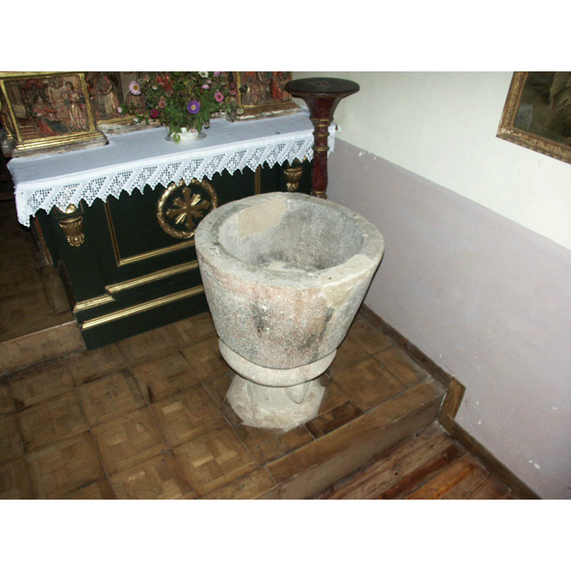 note the repairs at opposite sides of the upper rim