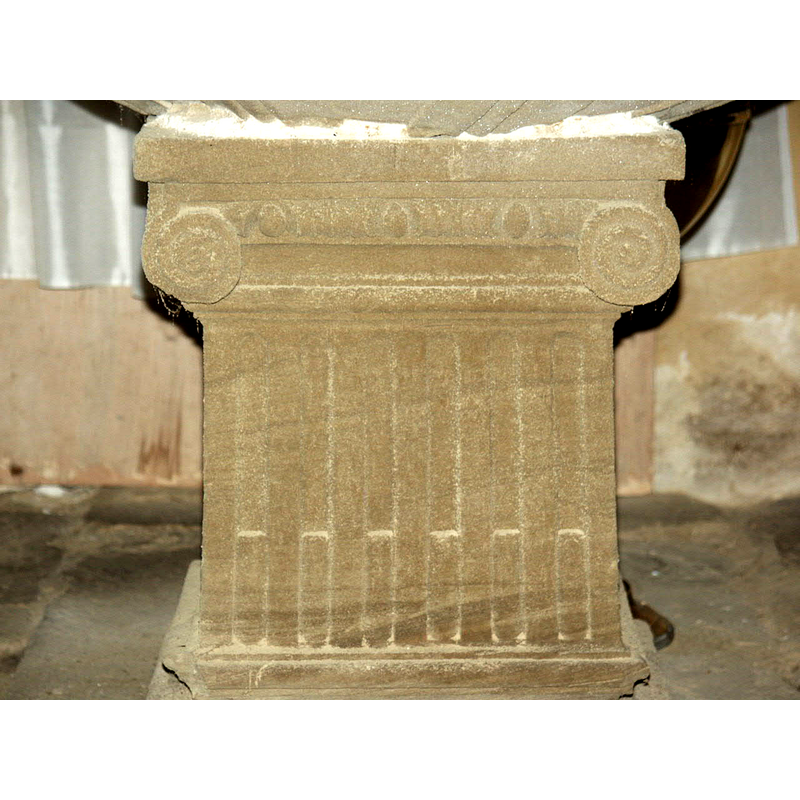 atop the pedestal base