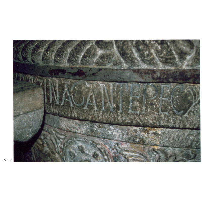 In the Nahuatl language; gives the date of the font as 1581
