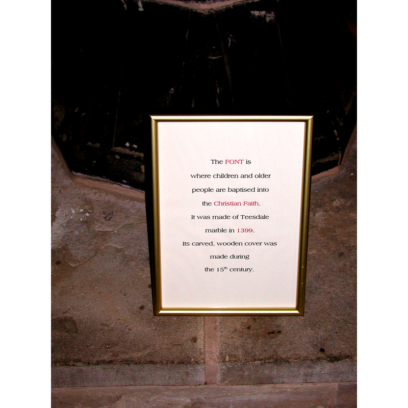 Dates the font to 1399 and the cover to the 15th century
