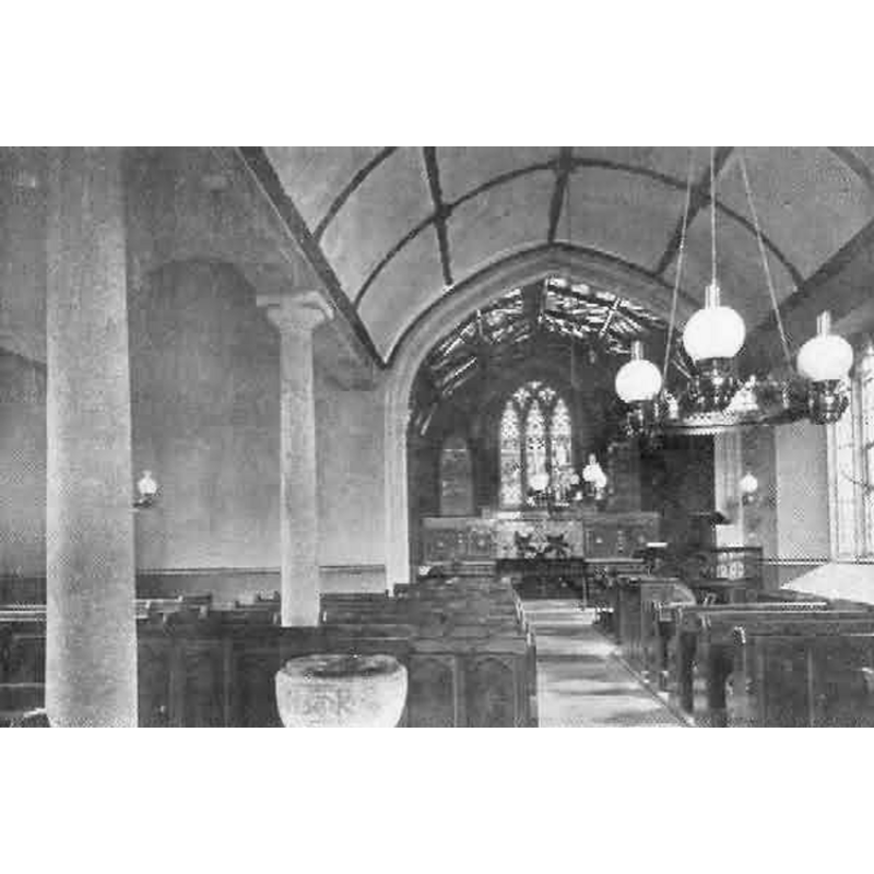 partial view of the font at the bottom left of the image