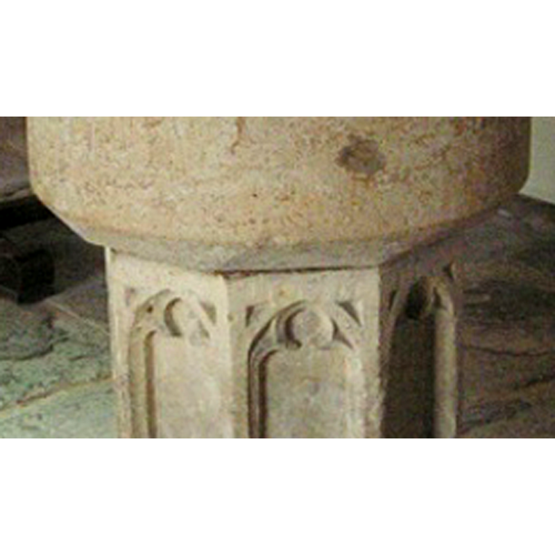 note the re-cutting of the lower basin end to fit the shape of the newer base