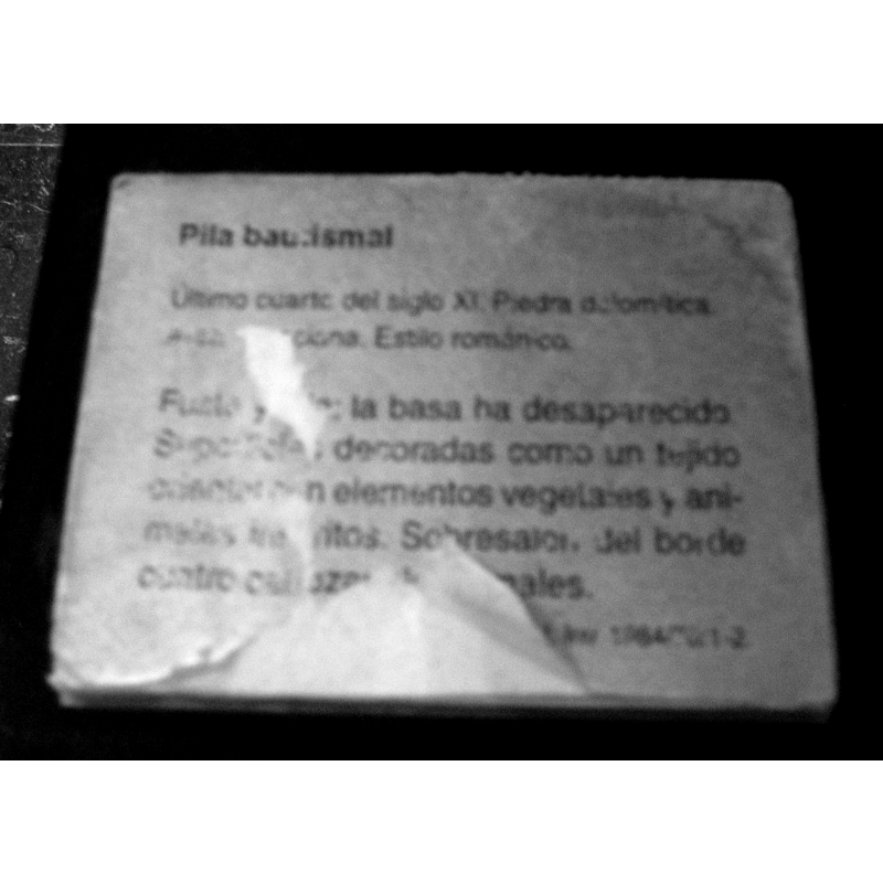 museum label (!)