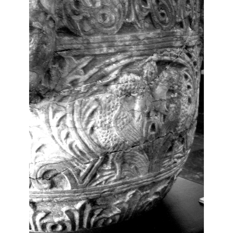 several of these around the basin side, each containing an animal, plant or scene