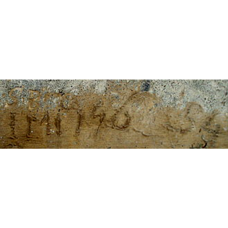 Noted in Gerald Duke: "Graffiti inside the bowl: 'IM 1796'"