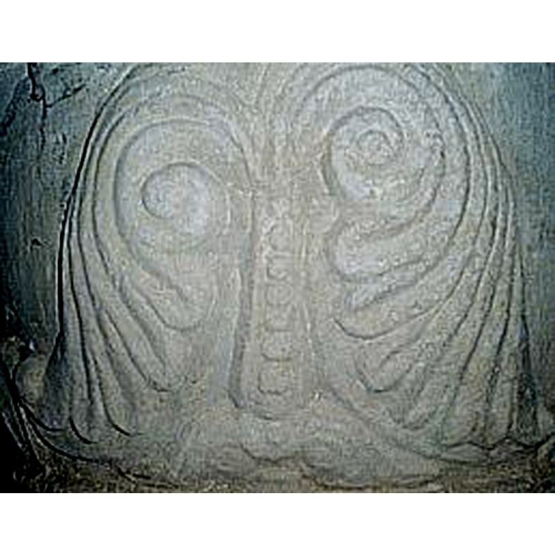 on the left side of the base