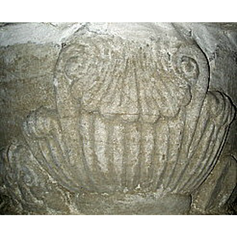 on the right side of the base