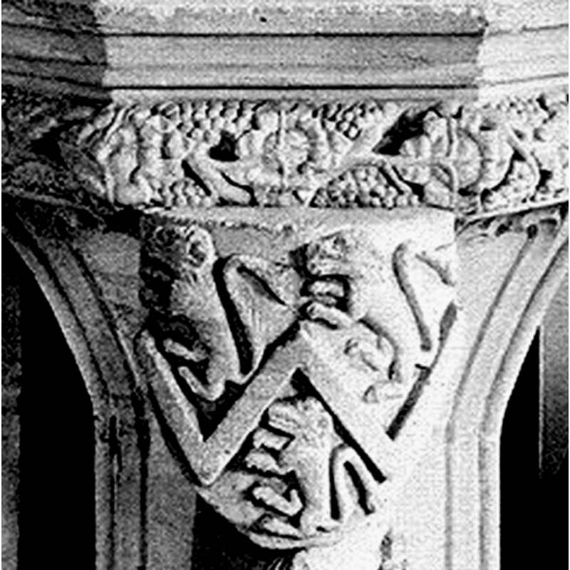 above the decorated band