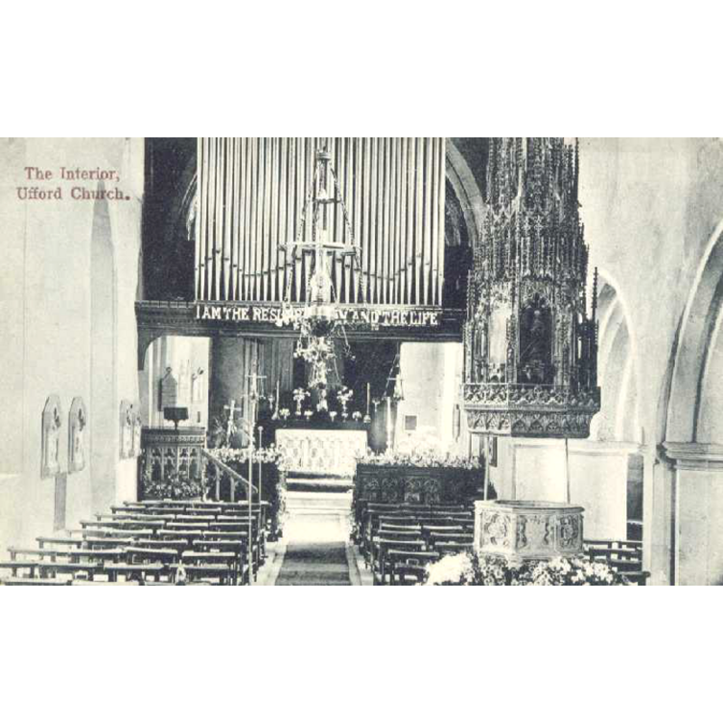 interior of the church "towards the end of the 19th century]