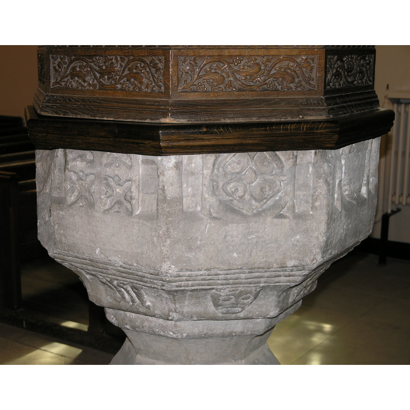 "more than one form of cross" -- it is possible that other cross symbols may be hidden under the lower rim of the cover, but these look more like dog-tooth motif or 4-point stars